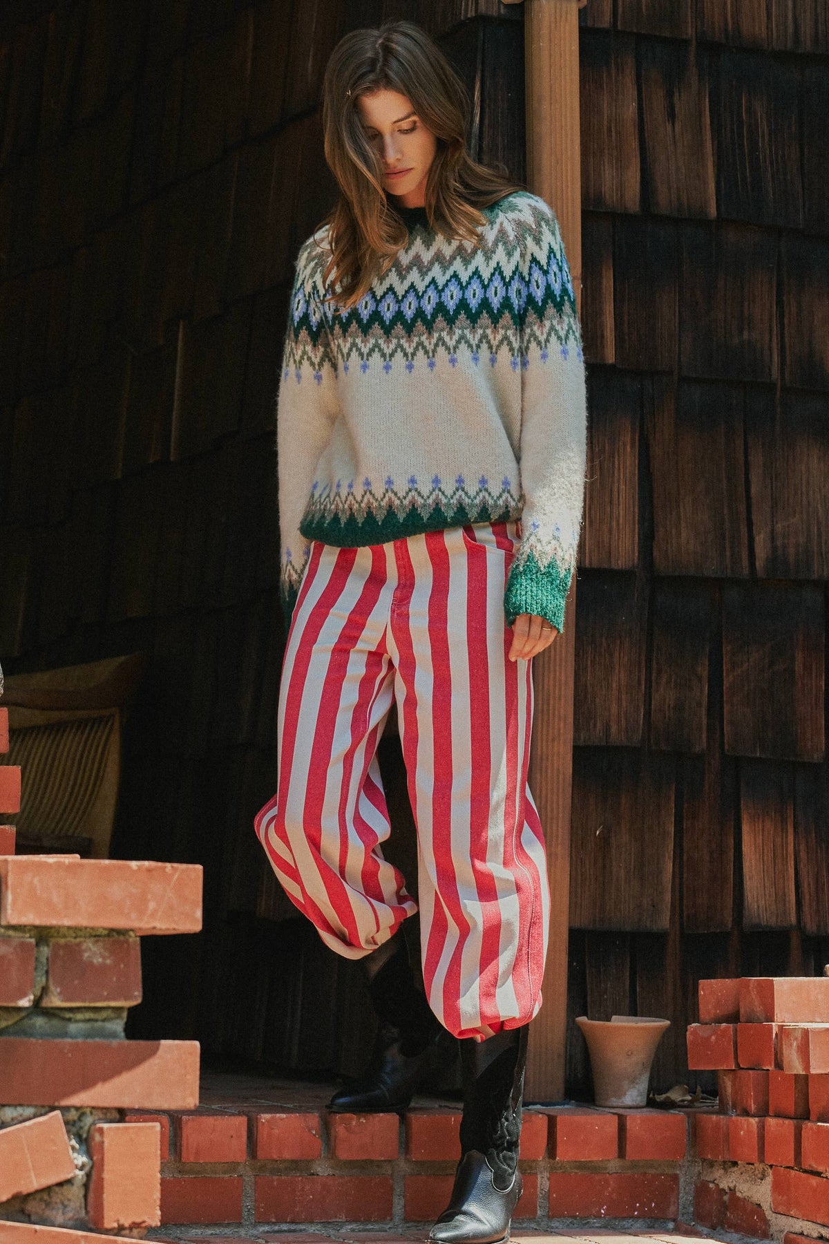 Fair Isle Wool Blend Sweater