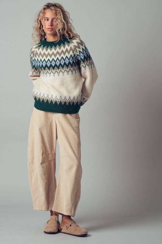 Fair Isle Wool Blend Sweater