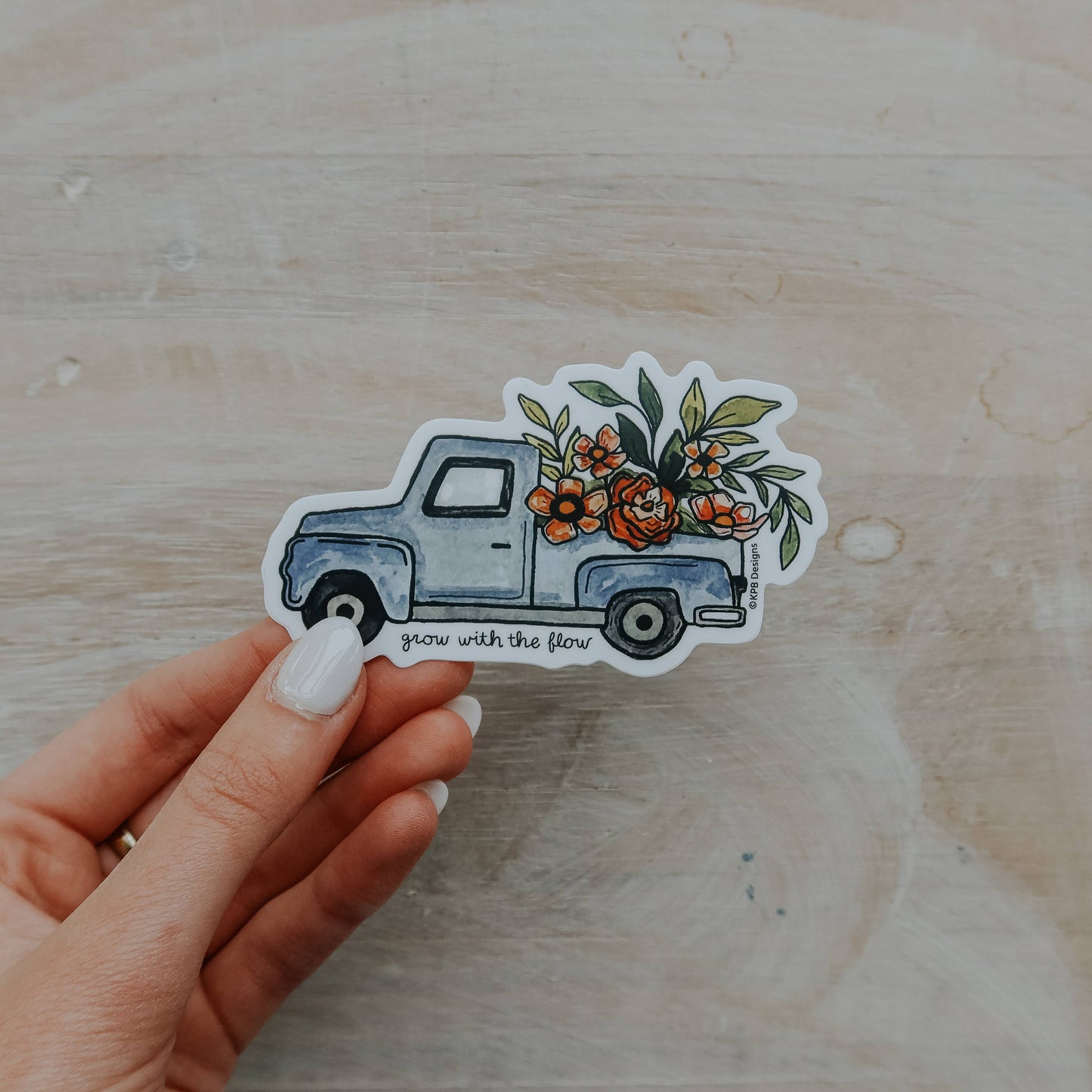 Flower Truck Vinyl Sticker