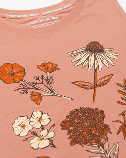 Nature Study Wildflowers Women's Muscle Tank | Canyon Rose