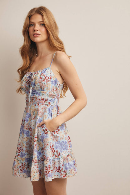 Floral Ruffle Mini Dress