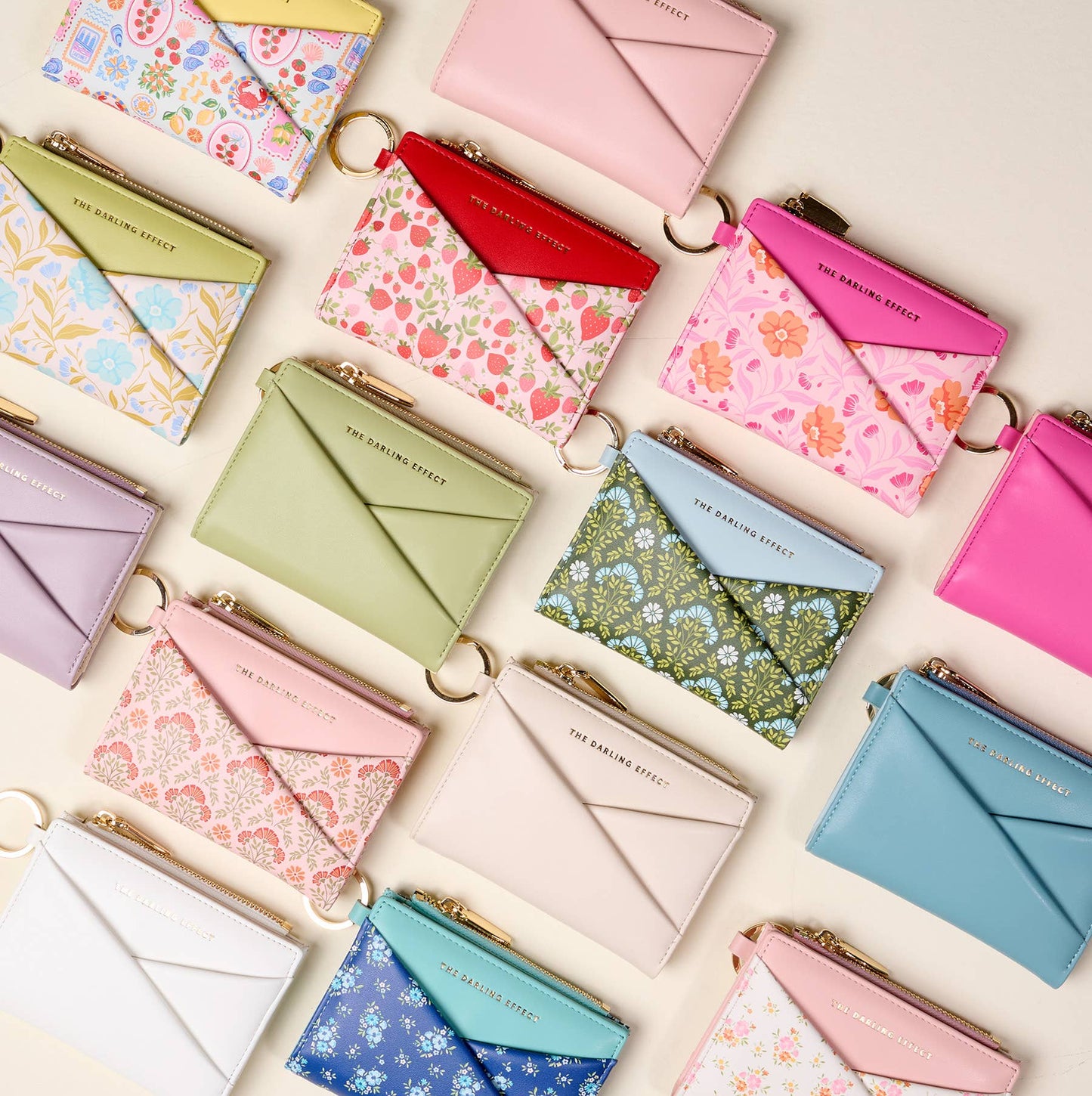 Luxe Pocket Wallet–Poppin' Petals Aqua