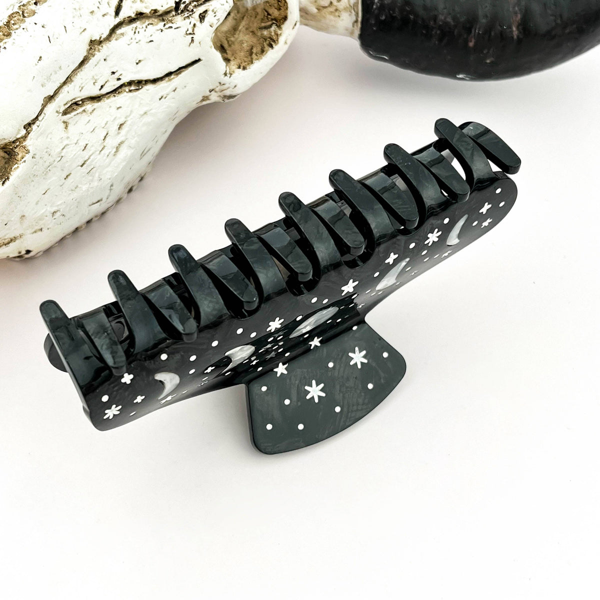 Night Sky Acetate Hair Claw Clip – Starry Galaxy Design