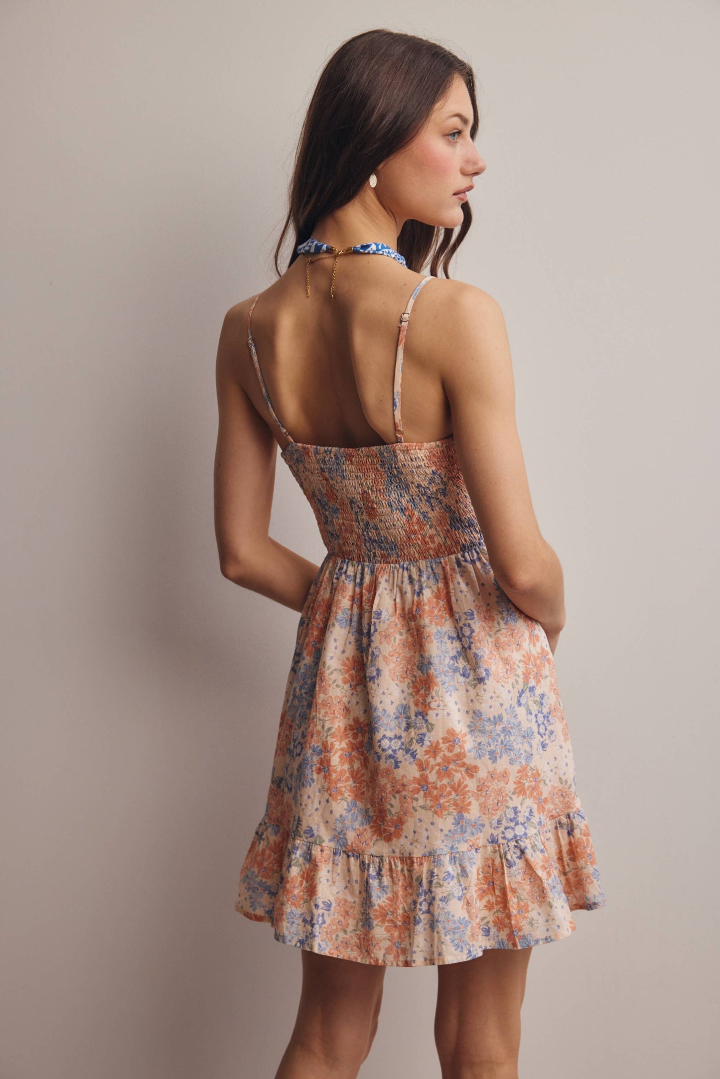 Floral Ruffle Mini Dress
