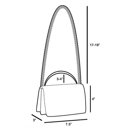 Sherpa Fleece Pom Charm Hobo Bag