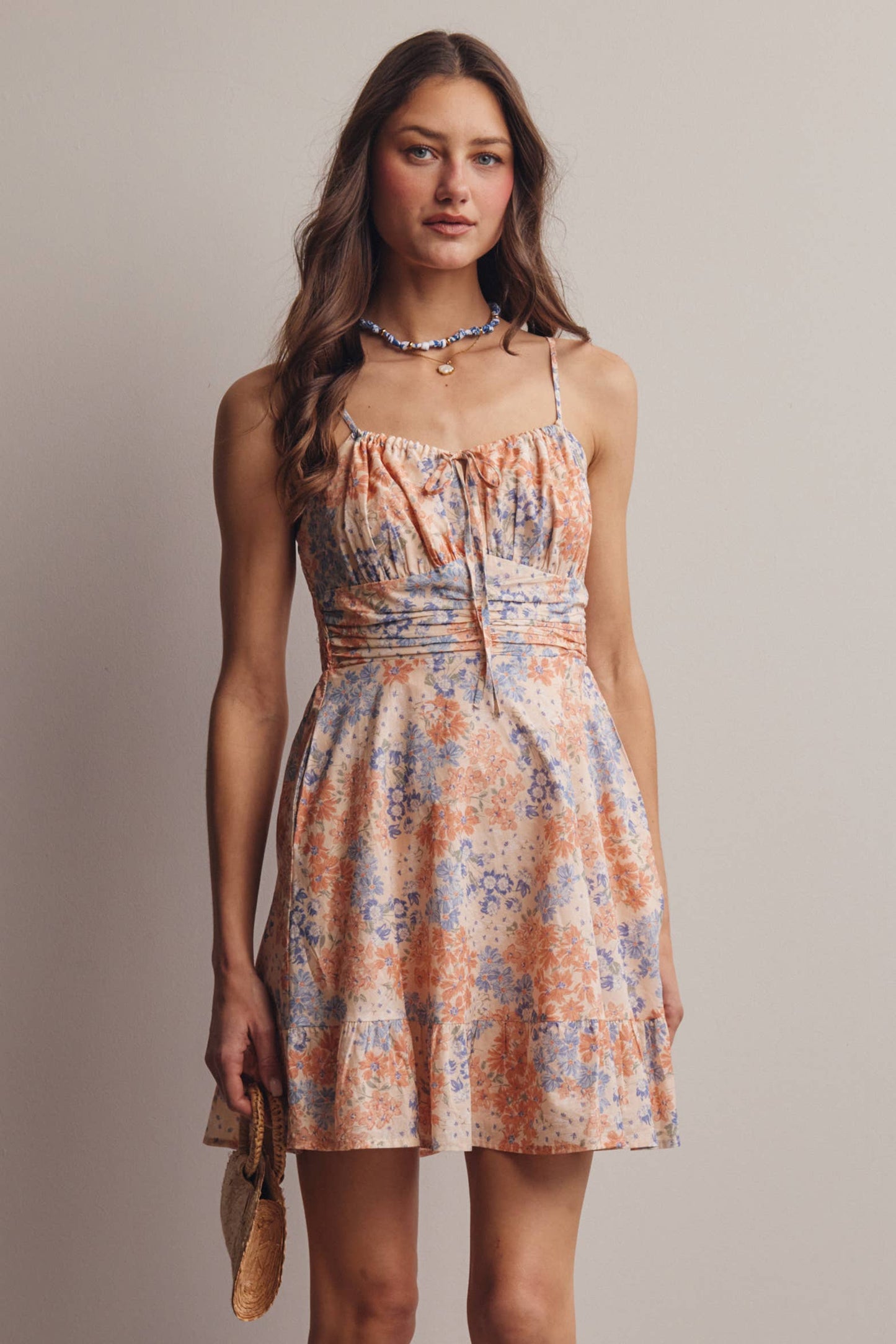 Floral Ruffle Mini Dress
