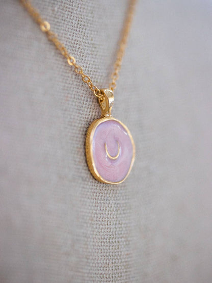 Pink Horseshoe Pendant