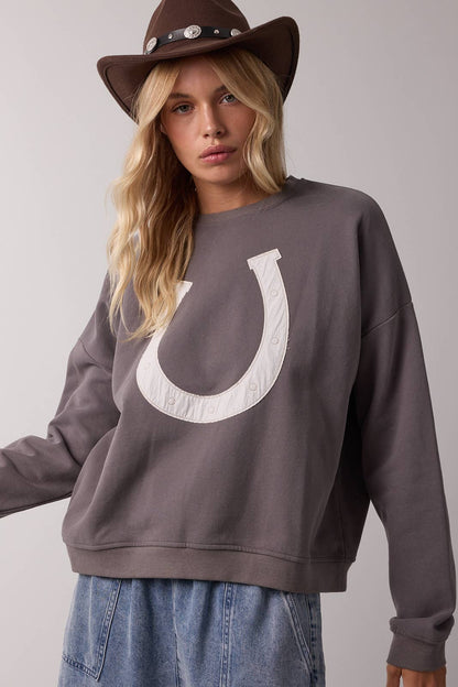 Horseshoe French Terry Pullover Sweatshirt