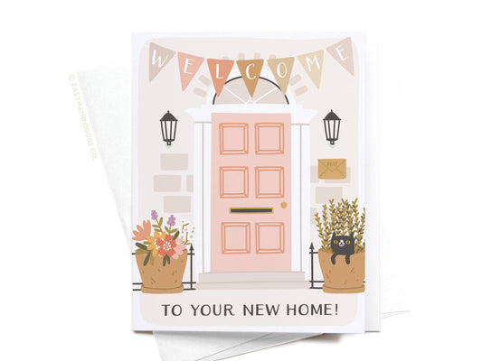 Welcome to Your New Home Door Greeting Card