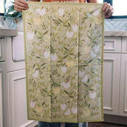 Chicken Fields Tea Towel