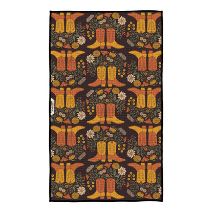 Western Bloom Boots & Flowers Quick Dry Kitchen Tea Towel