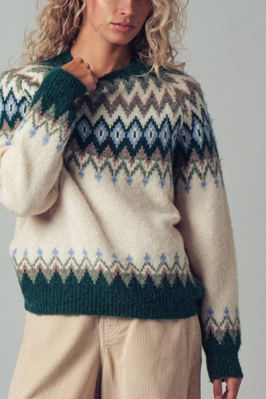 Fair Isle Wool Blend Sweater