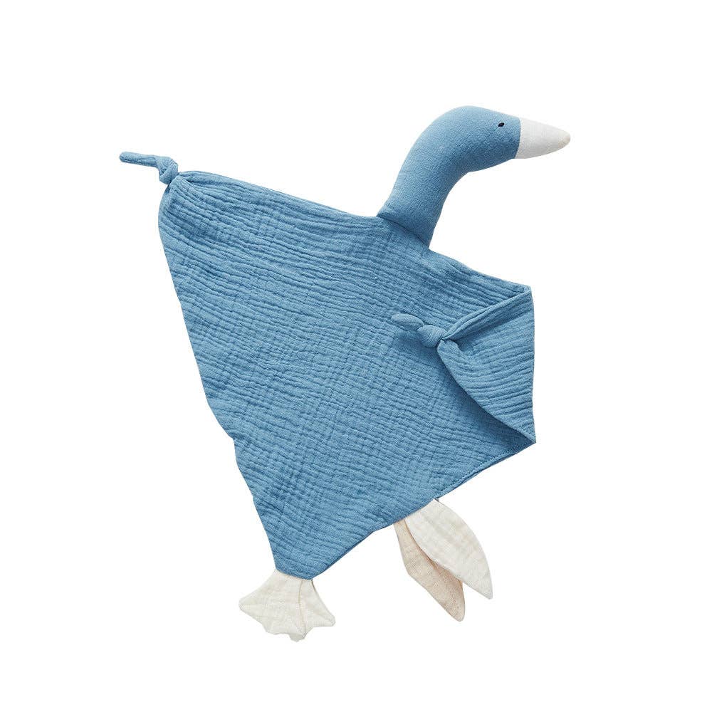 Baby Goose Cartoon Muslin Comfort Blanket Soft Plush Toy
