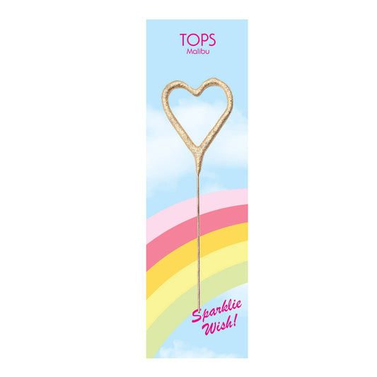 Mini 4" Gold Heart Sparkler Wand - Sparklie Wish Rainbow