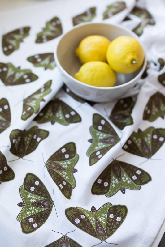 Moths Tea Towel